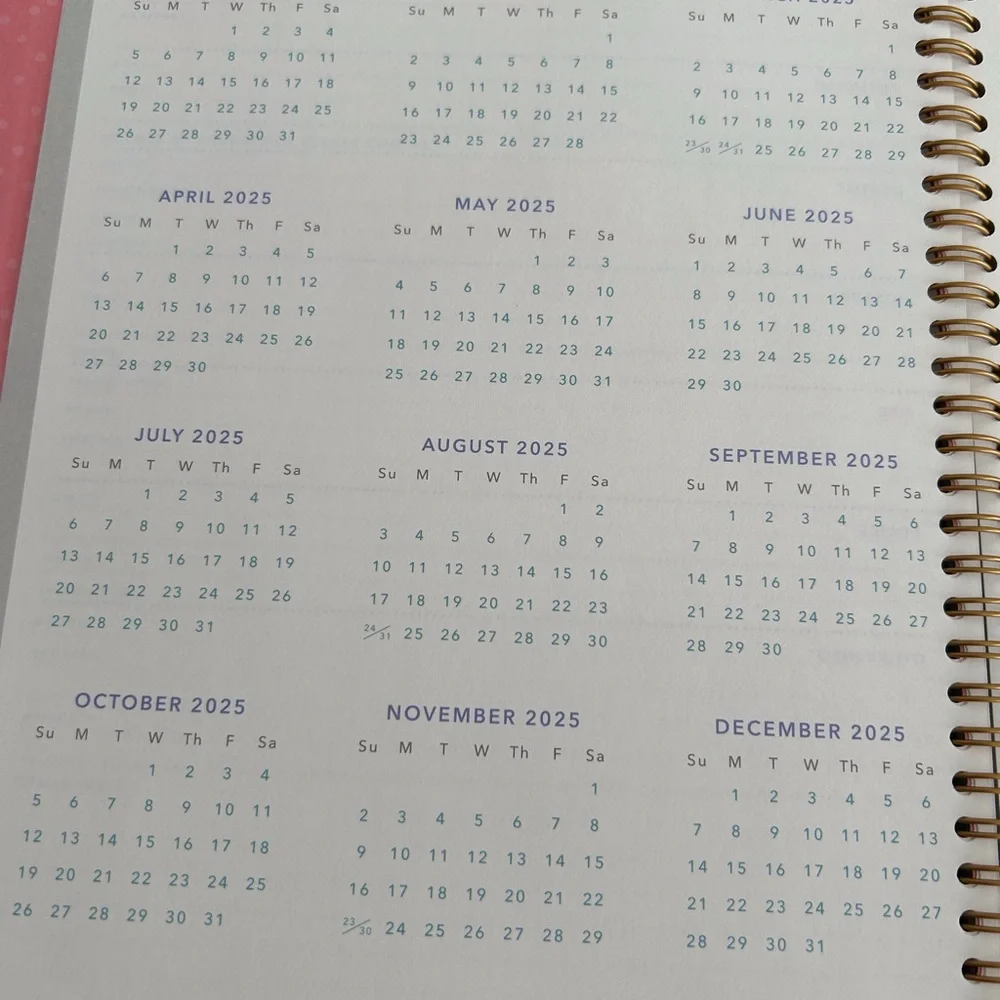 Pen Gear & Mint Green Colorful Bow Design Weekly Planner 2 pieces